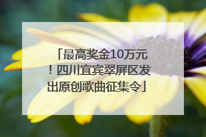 最高奖金10万元！四川宜宾翠屏区发出原创歌曲征集令